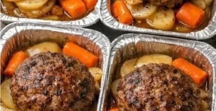 4-ingredient hamburger foil packet meals with ground beef, potatoes, and carrots