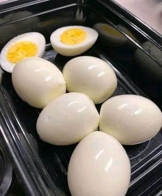 Air fryer hard boiled eggs with perfectly cooked yolks and easy-to-peel shells