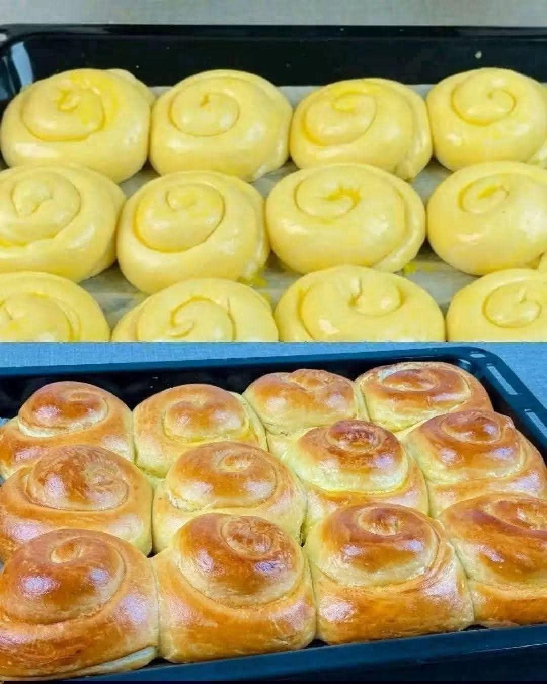 Soft golden Japanese milk bread rolls with a creamy cottage cheese filling